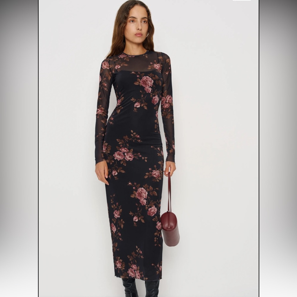 Never worn- Reformation Rene Mesh Knit Dress- color Ballad